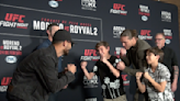 UFC Mexico video: Yair Rodriguez faces off with Brian Ortega and his sons at media day