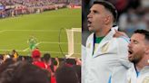 VIDEO: La nueva del Dibu Martínez: Provoca y se burla de los fans de Chile tras gol de Argentina