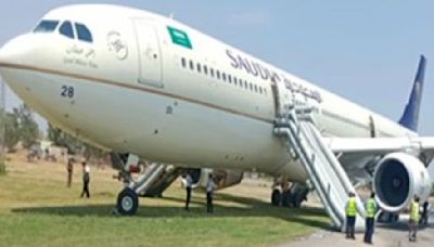 Saudi Airlines plane catches fire while landing at Pakistan’s Peshawar Airport, 10 flyers injured
