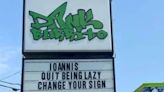 Two beach town restaurants at war with dueling trash-talk signs