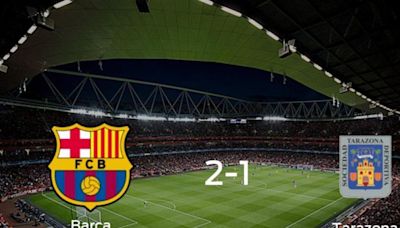 El Barcelona B gana en casa al Tarazona por 2-1