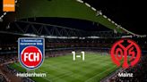 Heidenheim y Mainz 05 terminan su encuentro liguero con un empate 1-1