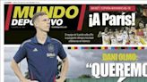 Dani Olmo y la clasificación de España para los Juegos Olímpicos, protagonistas de las portadas deportivas de hoy