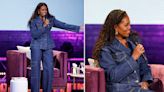 Michelle Obama does a grown-up take on the ‘Canadian tuxedo’