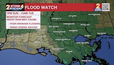 ***FLOOD WATCH*** in effect for Baton Rouge and surrounding areas