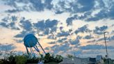 Water tower comes down in Ontario Tuesday morning as spectators watch