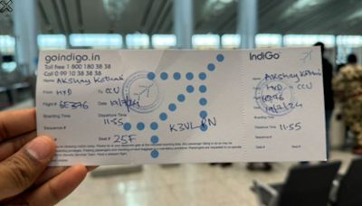 Handwritten Indigo boarding pass goes viral as Microsoft outage causes worldwide computer lockout