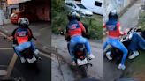 VIDEO: La impactante persecución en moto que terminó con las burlas de un policÍa