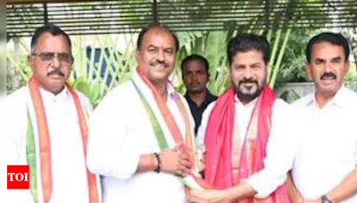 BRS suffers fresh setback, party MLA Krishna Mohan Reddy joins Congress | India News - Times of India