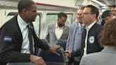 Pennsylvania Gov. Josh Shapiro rides SEPTA in Bucks County to highlight public transit plan as fiscal cliff looms