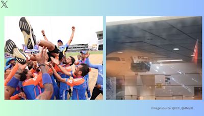 Watch: Indian cricketers stranded in Barbados due to Hurricane Beryl board special Air India chartered flight back home