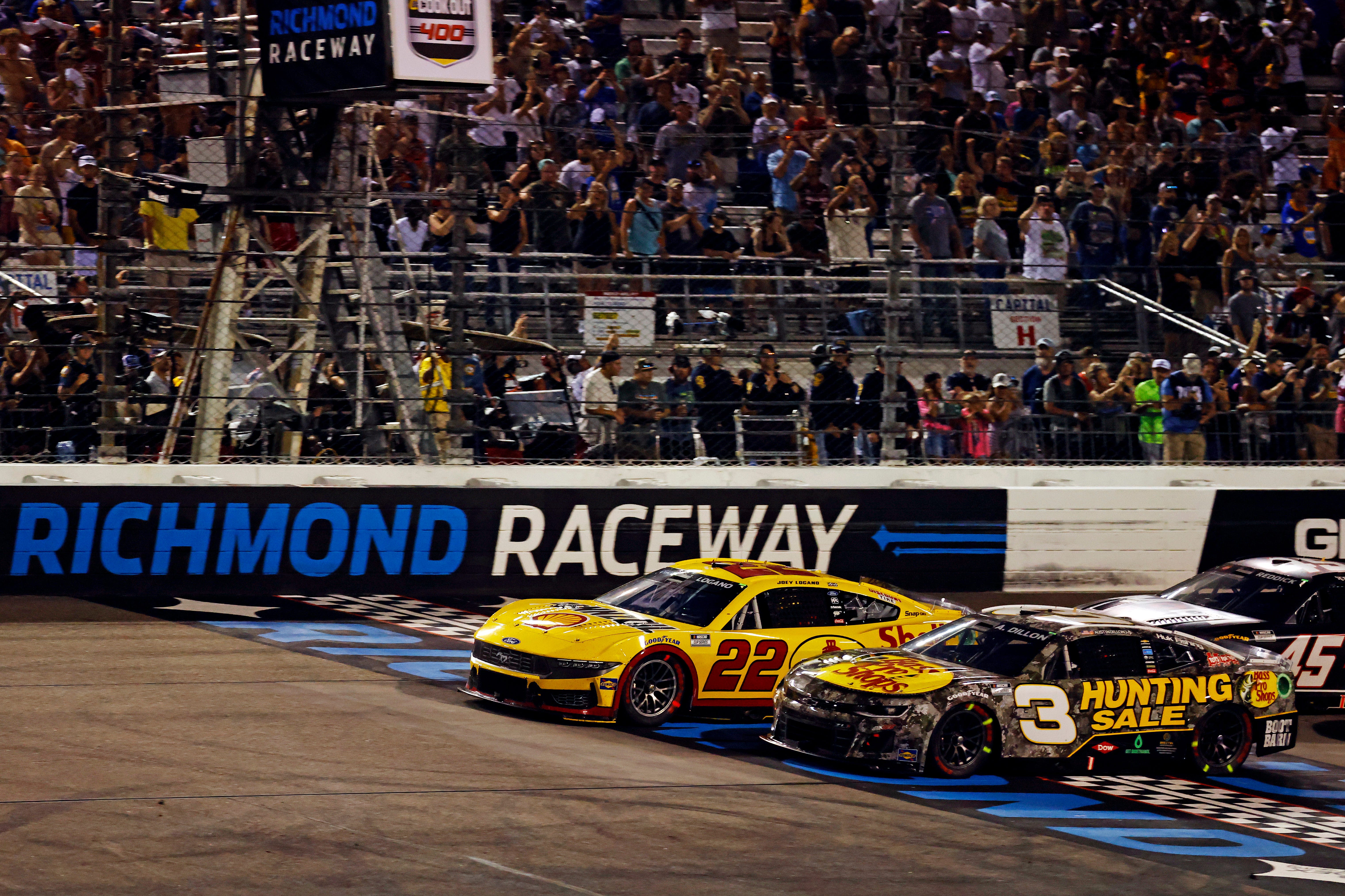 Joey Logano, Denny Hamlin unhappy after Austin Dillon hits them in Richmond win