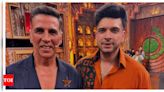 Karan Kundrra poses with Akshay Kumar and 'Khel Khel Mein' cast; shares behind-the-scenes moments - Times of India