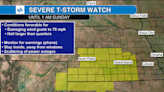 Severe Thunderstorm Watch for much of Nebraska until 1 a.m.
