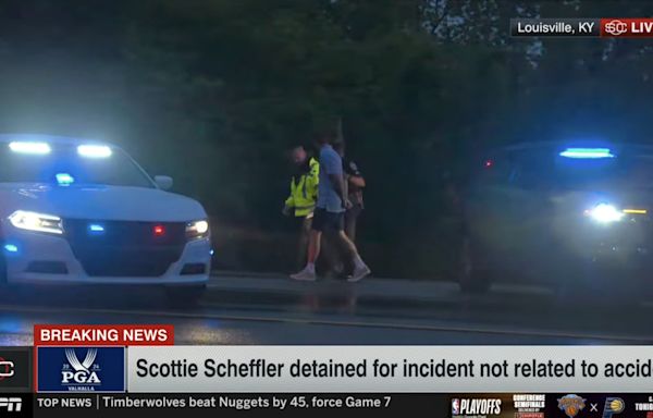 World No. 1 Scottie Scheffler tees off at PGA Championship after being arrested, charged with felony for incident outside Valhalla