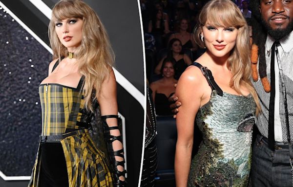 Taylor Swift swaps plaid corset for sparkling UFO dress at VMAs 2024