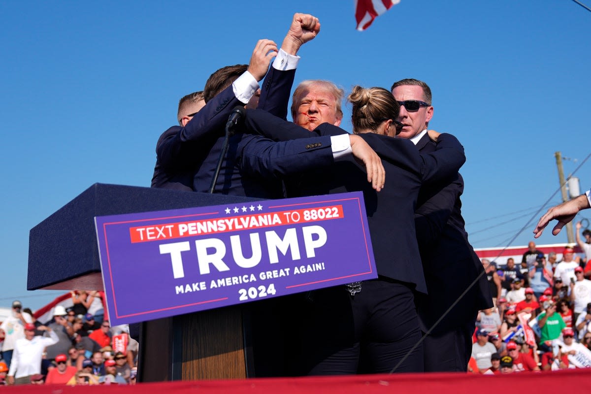 ‘This is horrific’: Republicans unite behind Trump after he’s injured in shooting at Pennsylvania rally