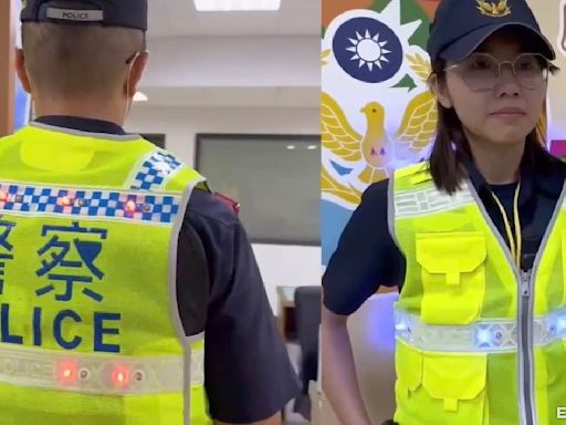 里港警局獲捐136件LED反光背心 提升警察執勤安全