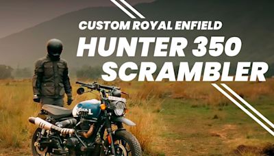 Royal Enfield Hunter 350 Modified Into A Scrambler - ZigWheels