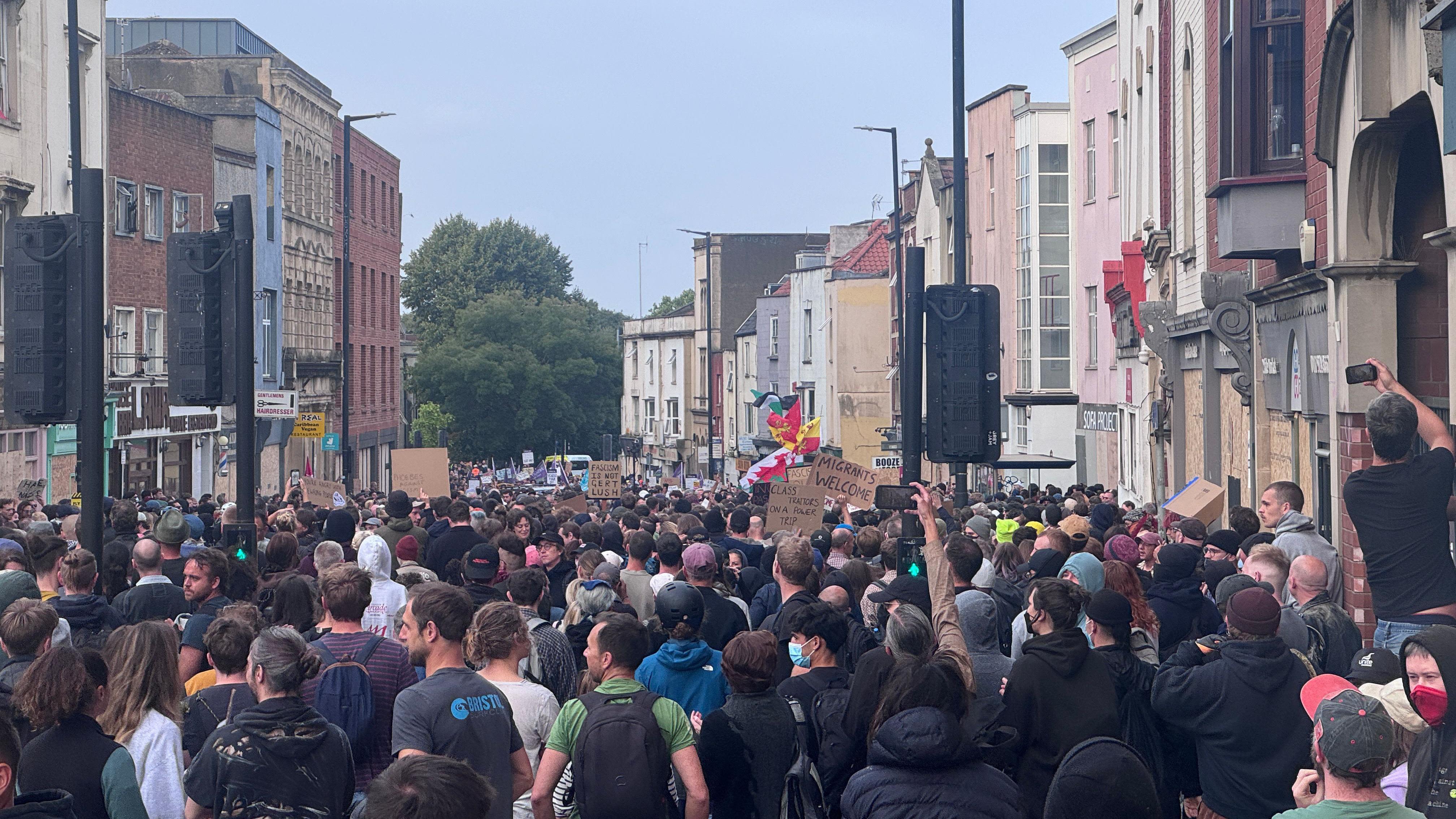 Arrest after brick thrown at anti-racism rally