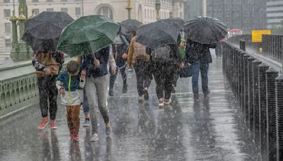 Swathes of UK to be lashed downpours as Met Office issues warnings