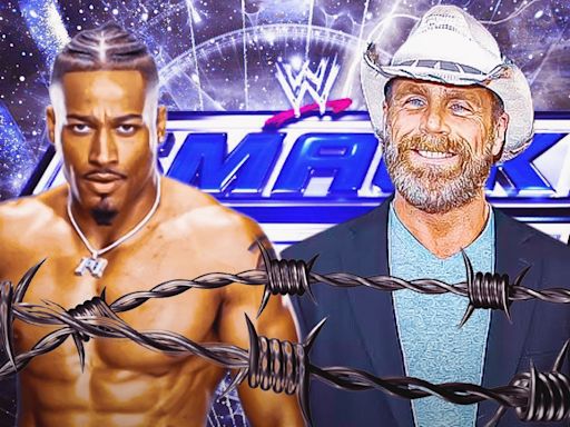 Carmelo Hayes celebrates his relationship with Shawn Michaels after being drafted to SmackDown