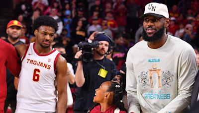 LeBron James set to be fourth father to play on same major pro sports team as his son after the Lakers draft Bronny
