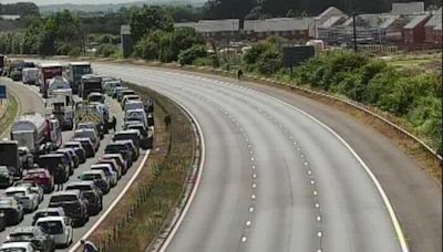 M5 traffic being turned around after incident closes motorway