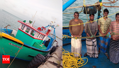 Sri Lankan Navy arrests four Tamil Nadu fishermen for 'trespassing' | India News - Times of India