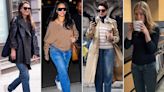 Anne Hathaway, Jennifer Aniston, and More Celebs Wear This Laid-Back Jean Style — and These Pairs Are on Sale