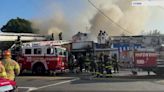 Firefighters battle massive fire on East 233rd Street in Wakefield; 4 firefighters suffer minor injuries