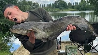 Phil Foden poses with prize catch on £14-a-day fishing holiday