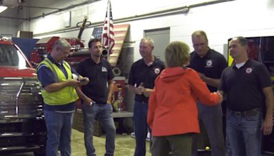 Sen. Tina Smith visits new Dilworth Fire Hall under construction - KVRR Local News