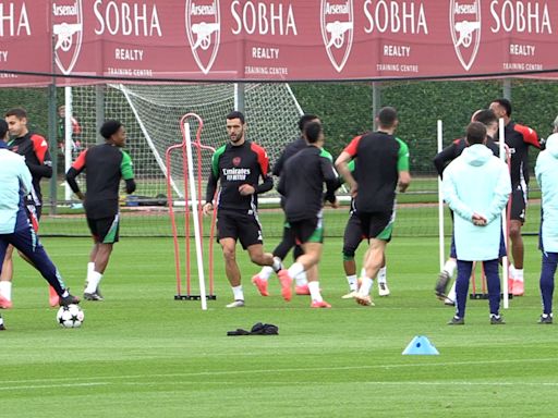 White absent from Arsenal training but trio involved