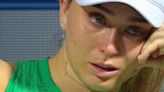 Paula Badosa llora en Roland Garros