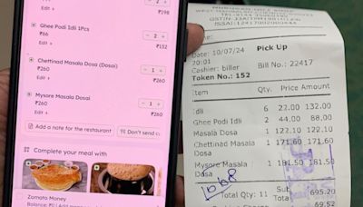 X User Compares Restaurant Bill With Zomato Prices, Company Responds