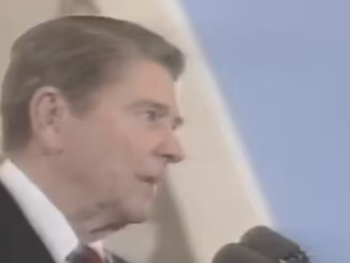 Ex-US President Ronald Reagan's 'Missed Me' Unfazed Response To Balloon Pop Goes Viral