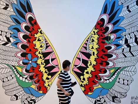 Street artist spreads ‘Wings’ at Foxwoods