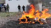 Incineración de drogas incautadas en San Luis Potosí