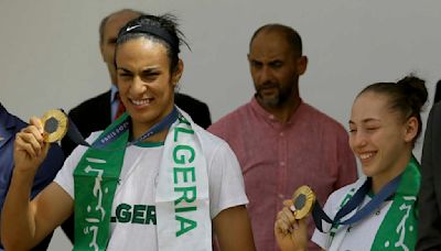 Imane Khelif and Kaylia Nemour return from Olympics to a warm welcome in Algeria