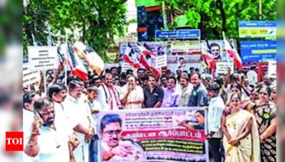 Drug Abuse Increase and Protest Against DMK Government in Trichy | Trichy News - Times of India