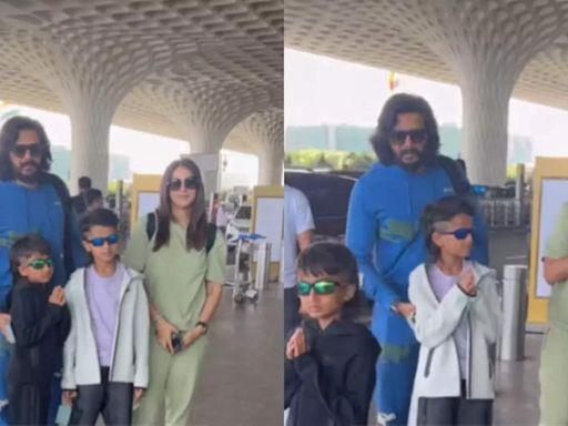 Riteish Deshmukh and Genelia's kids capture attention with their hairstyles | Hindi Movie News - Times of India