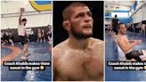 Khabib Nurmagomedov gets fighters so sweaty in the gym they use the mats like a slip and slide