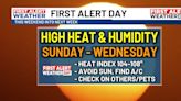 FIRST ALERT WEATHER - Our first heat wave of the Summer will bring heat index values above 105.