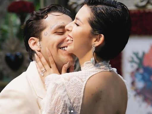 ¡Ángela Aguilar y Christian Nodal hacen su primera aparición como marido y mujer en romántico video!