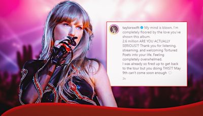 Taylor Swift expresses deep gratitude for new album's success