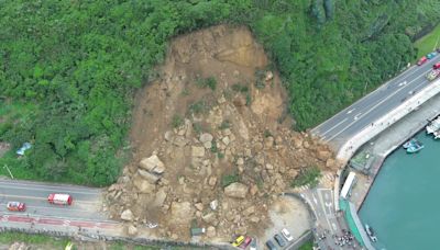 台2線基隆潮境公園入口山崩交通中斷 基市府公布替代路線四方案