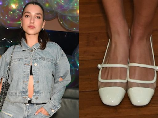 Rina Lipa Pairs Denim Co-Ord with Jimmy Choo Mary Jane Shoes at Urbanic Launch Party in London