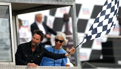 Keanu Reeves and Girlfriend Alexandra Grant Spend Sweet Time at Motorcycle Race in Germany