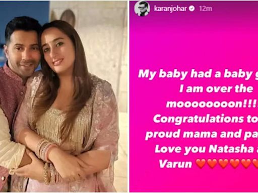 Karan Johar over the moon as Varun and Natasha welcome baby girl | - Times of India